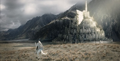 Gandalf rides towards Gondor.